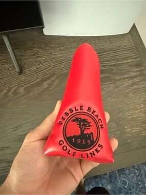 Pebble Beach Red Leather Golf putter Headcover